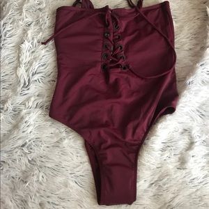 Nwot lace up bathing suit
